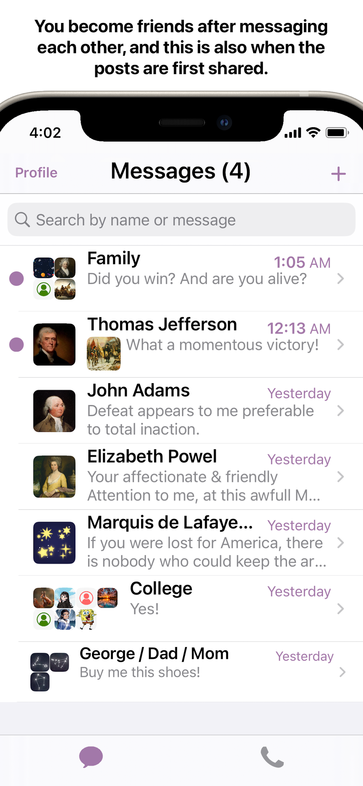 You get a notification when you have unread messages for today's date in the calendar. Can claim multiple accounts and use it all in one place.